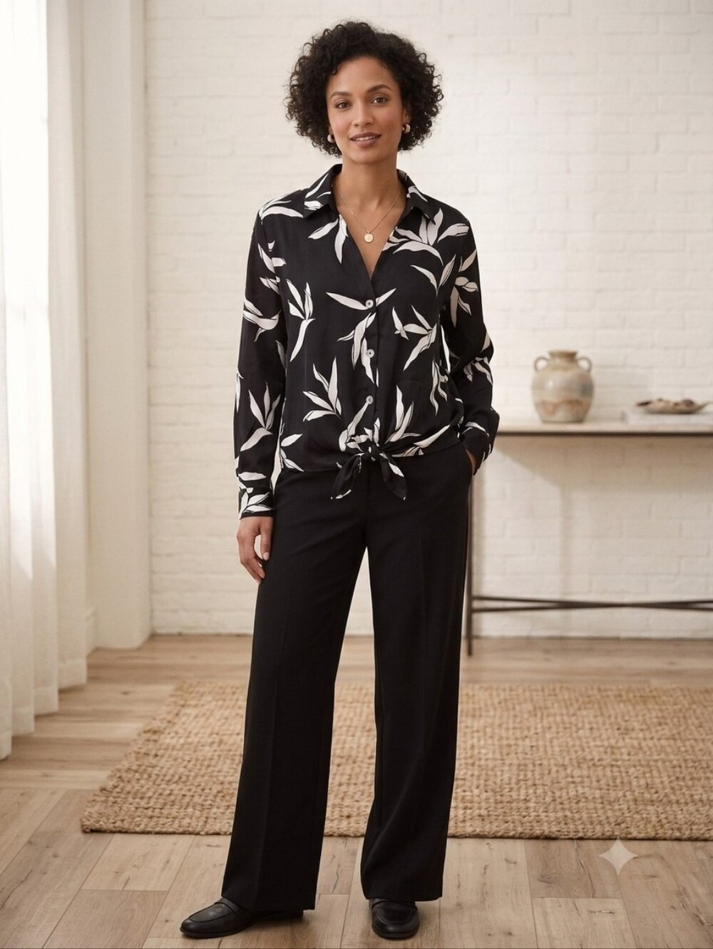 Rielle Botanical Print Shirt